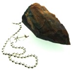 Bloodstone Hand Knapped Gemstone Pendulum